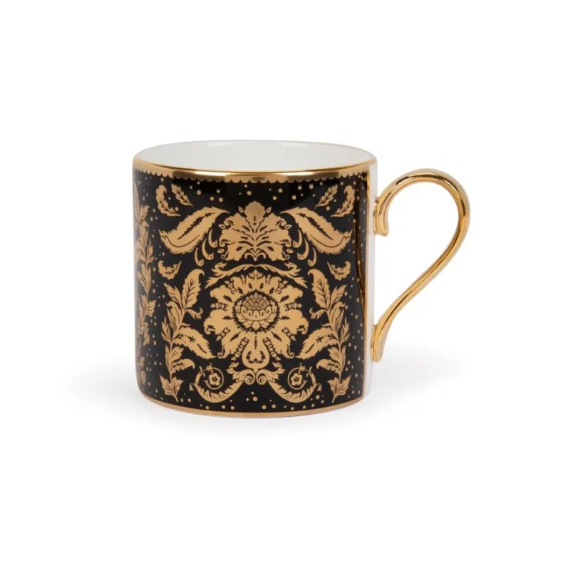 Acanthus Black Coffee Cup And Saucer
