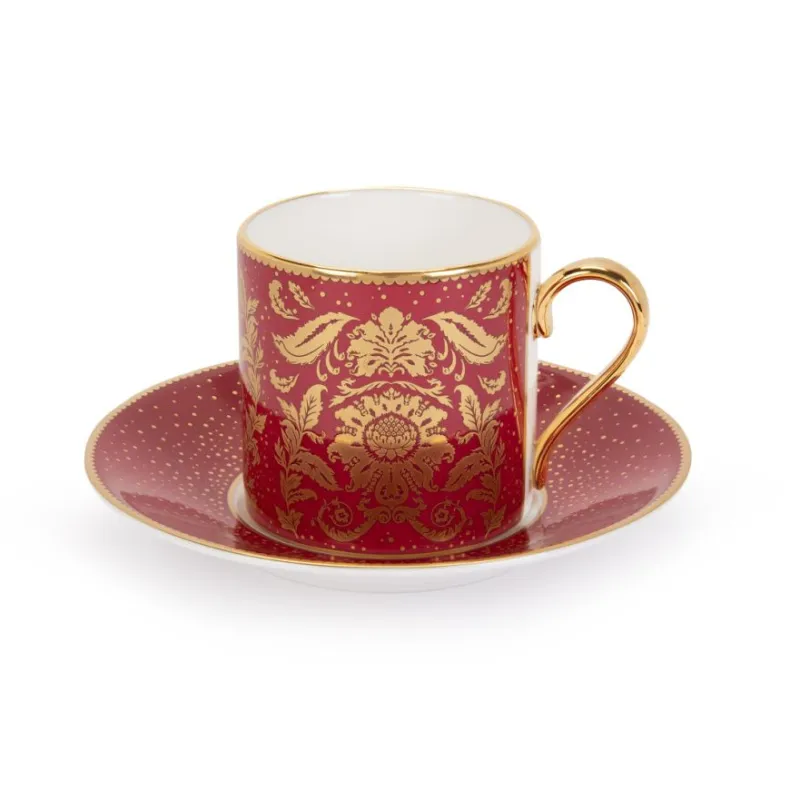 Acanthus Pink Coffee Cup And Saucer