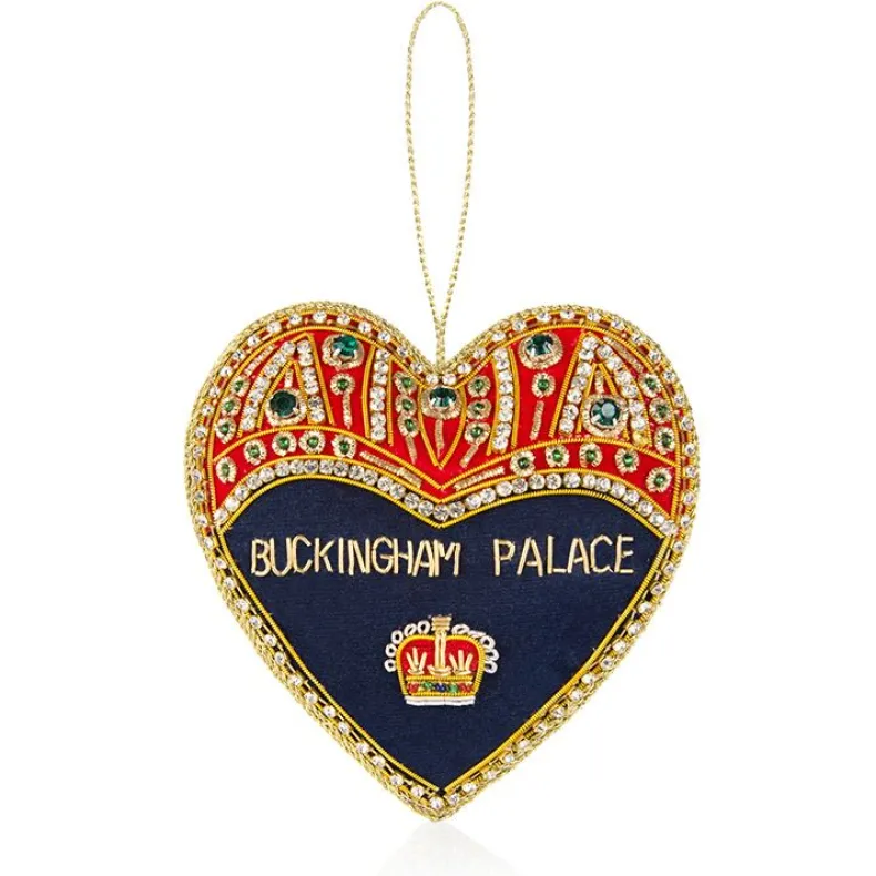 Buckingham Palace Navy And Red Heart Decoration