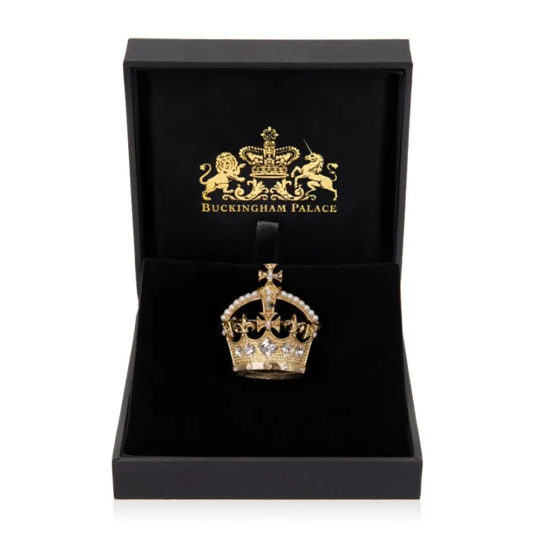 Gold Crown Brooch