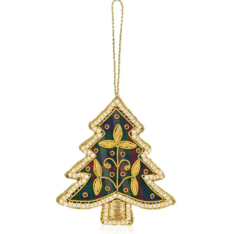 Palace Of Holyroodhouse Tartan Christmas Tree Decoration