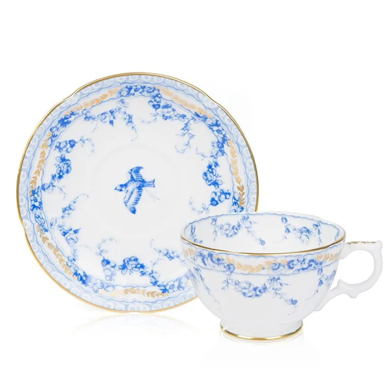 Royal Birdsong Gilded Breakfast Cup And Saucer