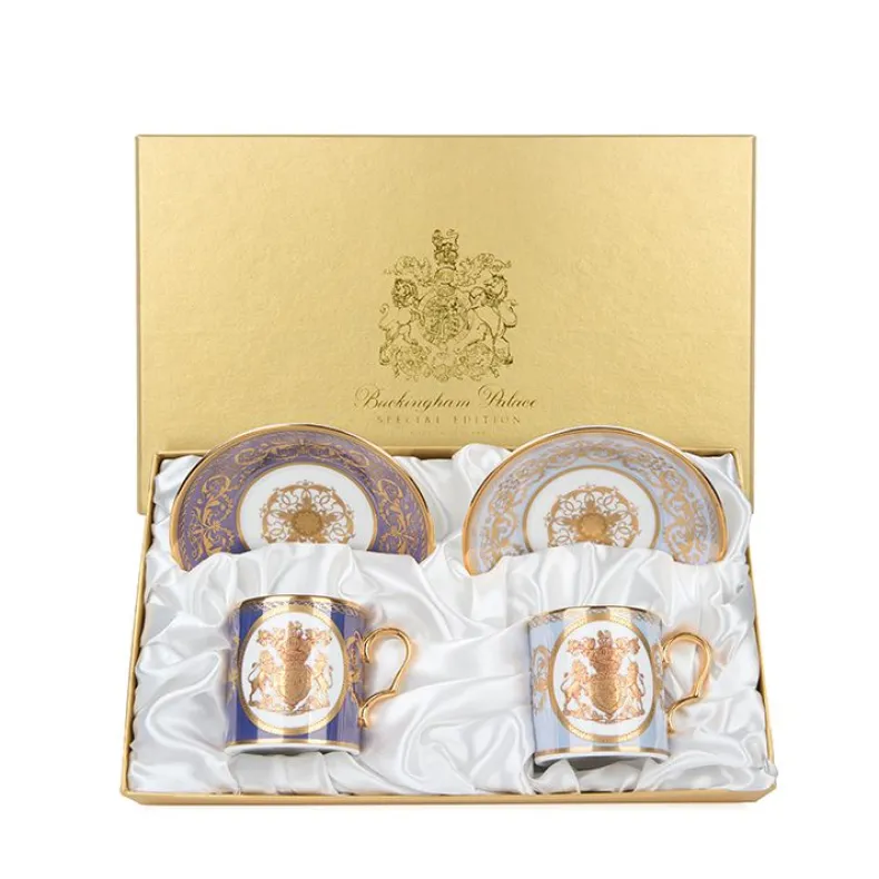 Special Edition Lustre Purple And Blue Coffee Cup And Saucer